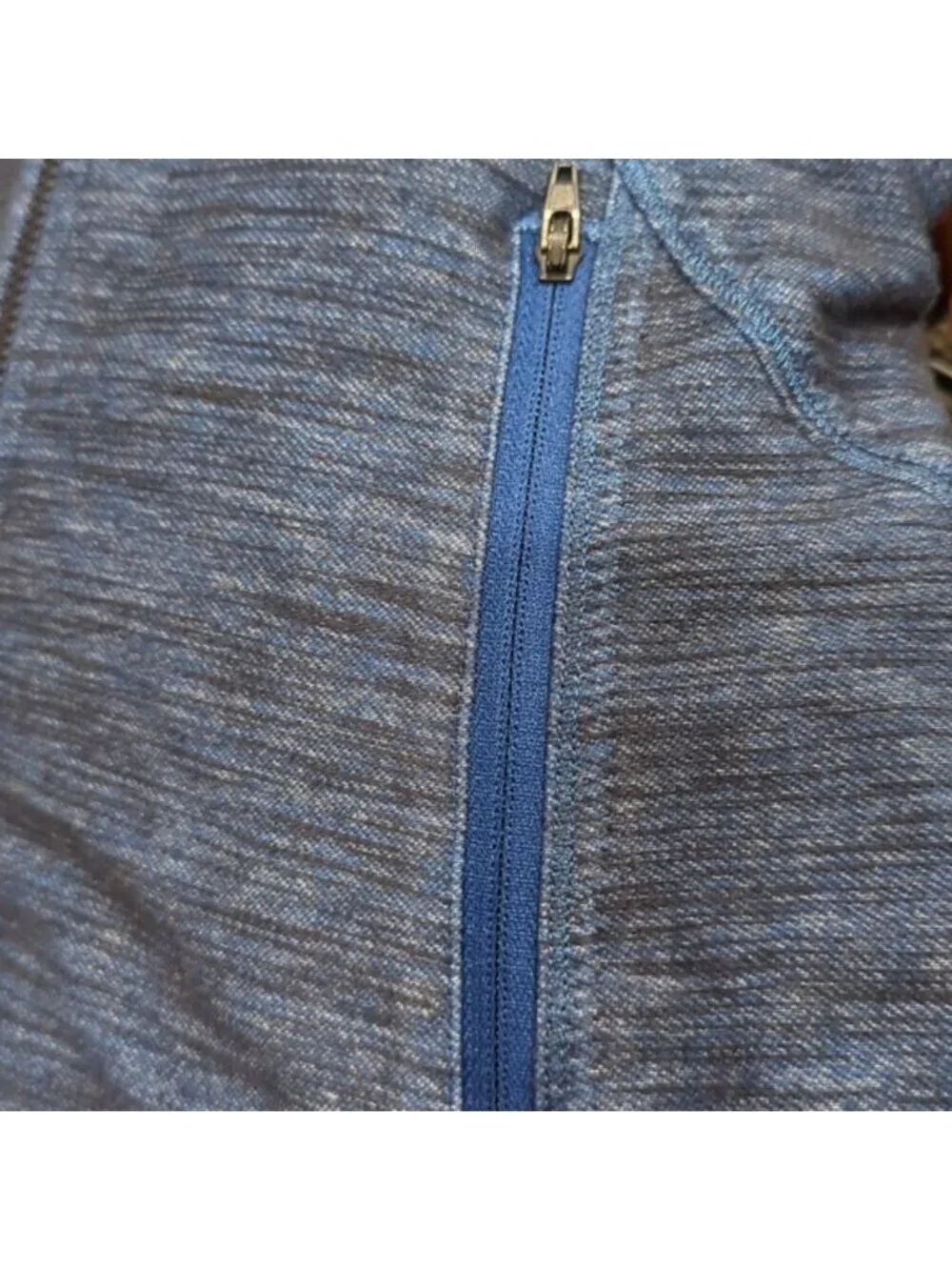 LULULEMON FORME JACKET IN SLUB DENIM BLUE/BLACK